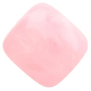 Cuentas de tubo de resina translúcida 16x14 mm - Rosa claro jaspeado x4