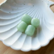 Cuentas de tubo de resina translúcida 16x14 mm - Liquen jaspeado x4