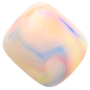 Cuentas de tubo de resina opaca 16x14 mm - Perla multicolor jaspeada x4|raw }}