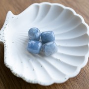 Tubo de resina translúcida 16x14 mm - Azul gris jaspeado x4