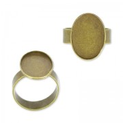 Anillo de láton Engaste fondo plano 18x13 mm bronce x1|raw }}