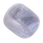 Tubo de resina opaca 16x14 mm - Gris glaciar jaspeado x4