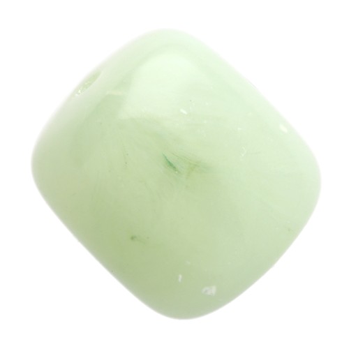 Cuentas de tubo de resina translúcida 12x11 mm - Liquen jaspeado x6