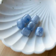 Cuentas de tubo de resina translúcida 12x11 mm - Azul gris jaspeado x6