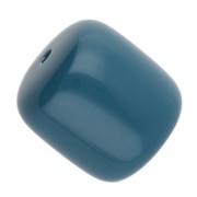 Cuentas de tubo de resina opaca 12x11 mm - Azul pavo real x6|raw }}