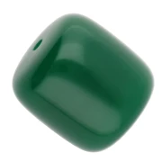 Cuentas de tubo de resina opaca 12x11 mm - Verde esmeralda x6