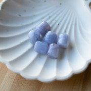 Cuentas de tubo de resina opaca 12x11 mm - Gris glaciar jaspeado x6