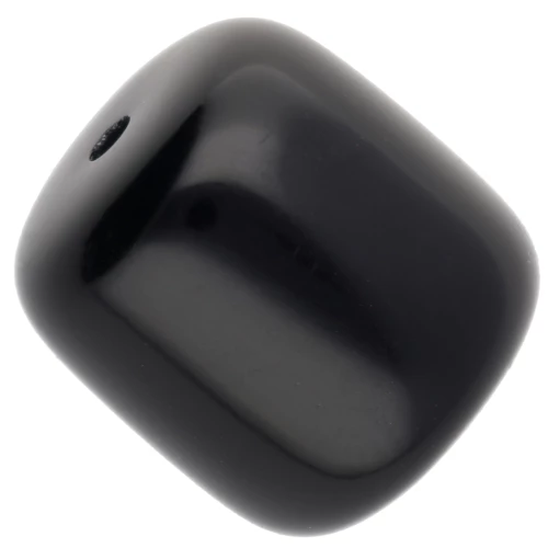 Cuentas de tubo de resina opaca 12x11 mm - Negro x6