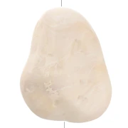 Crema - Cuenta plana irregular texturada 29x24 mm en resina opaca - Crema jaspeado x1 Cuenta plana irregular texturada 29x24 mm en resina opaca - Crema jaspeado x1