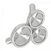 Cierre anillo soporte cabuchón 1122 para cordón vacío 4mm enchapado rodio|raw }}