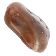 Cuenta plana irregular martillada 29x24mm en resina opaca - Marrón jaspeado - Crema x1