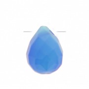 Gota facetada 6x9mm Aqua Calcedoine x1