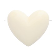 Cuentas corazón de resina opaca 13x15 mm - agujero horizontal - Crudo x6|raw }}