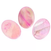 Tejos ovalados de nácar irisado 20x15 mm Rosa x4