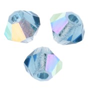 Preciosa seed beads - Bead rondelle 3 mm - Malibu Blue AB x30