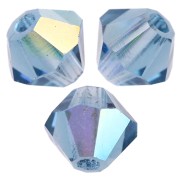 Preciosa seed beads - Cuenta rondelle 4 mm - Malibu Blue AB x30