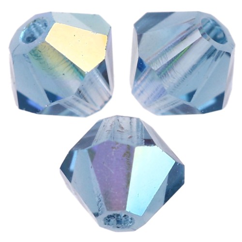 Preciosa seed beads - Cuenta rondelle 4 mm - Malibu Blue AB x30