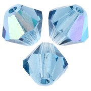 Preciosa seed beads - Cuenta rondelle 5 mm - Malibu Blue AB x12|raw }}