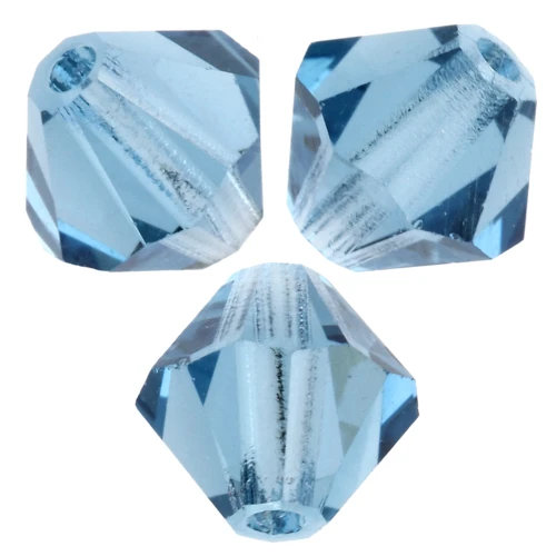 Preciosa seed beads - Cuenta rondelle 6 mm - Malibu Blue AB x12