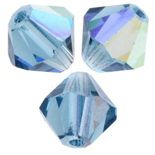 Preciosa cuenta rondelle 5 mm - Malibu Blue AB 2X x12