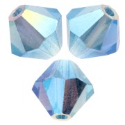 Preciosa rondelle cuentas - Cuenta 6 mm - Malibu Blue AB 2X x12|raw }}