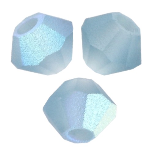 Preciosa cuentas rondelle - Cuenta rondelle 3 mm - Azul Malibú AB Mate x30