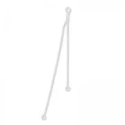 Separadores cadenitas serpentina 5/7 cm de Plata 925 x2