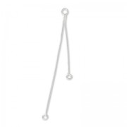 Separadores cadenitas serpentina 3/5 cm de Plata 925 x2