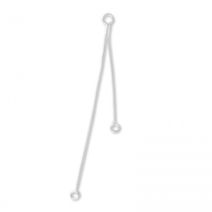 Separadores cadenitas serpentina 3/5 cm de Plata 925 x2