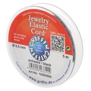 Cordón elástico Stretch Magic de 0,5 mm - Negro x5m|raw }}