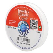 Cordón elástico Stretch Magic de 0,5 mm - Transparente x5m