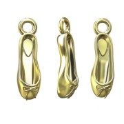 Dije bailarina 14.5 mm de Plata 925 dorado con oro fino x1|raw }}