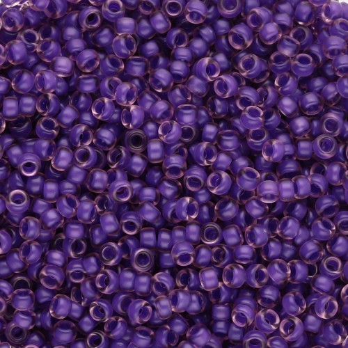 Rocaille Miyuki 11/0 1932 - SF Lila Oscuro Forrado Amatista Claro x8g