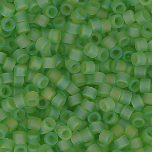 Miyuki Delica 11/0 DB1281 - Mat Transparent Lime AB x8g