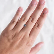 Aguamarina cojín 4.5x4.3 mm - 0.45 cts