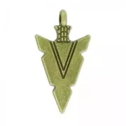 Colgantepunta de flecha 30 mm bronce  x1