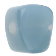 Cuenta cubo irregular 15x13 mm en resina transparente - Azul celadón x1