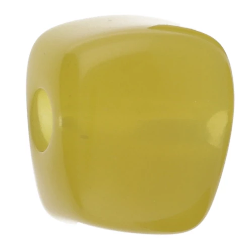 Cuenta cubo irregular 15x13 mm en resina transparente - Cal x1