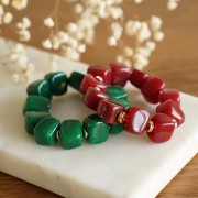 Cuenta cubo irregular 15x13 mm en resina transparente - Cal x1