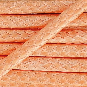 Cordón polyester estilo piel de serpiente 2 mm Saumon x2m