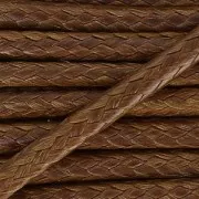 Cordón polyester estilo piel de serpiente 2 mm Marron x2m