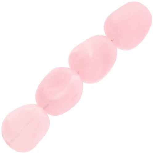 Cuentas irregulares de acrílico translúcido 12x10 mm - Rosa claro x10