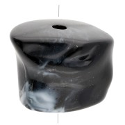 Cuentas acrílicas opacas irregulares 16x20 mm - Negro jaspeado x4|raw }}