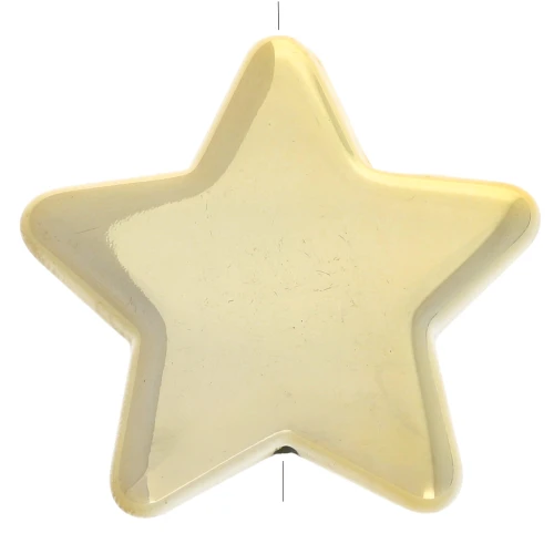 Cuenta de estrella acrílica metálica CCB 37x39,5 mm - Dorado x1