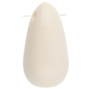 Colgante pera acrílico 33x18 mm - Blanco x1