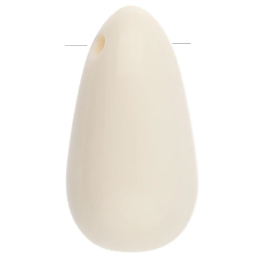 Colgante pera acrílico 33x18 mm - Blanco x1
