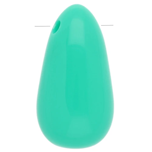 Colgante acrílico pera 33x18 mm - Turquesa x1