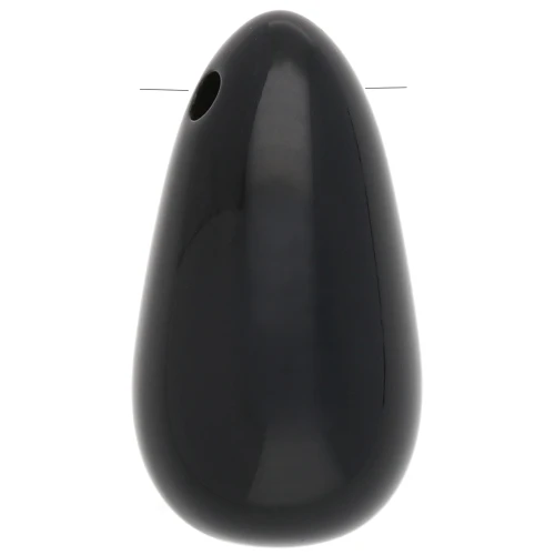 Colgante pera acrílico 33x18 mm - Negro x1