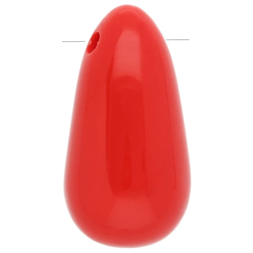 Colgante pera acrílico 33x18 mm - Rojo x1