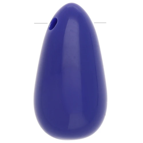 Colgante acrílico en forma de pera 33x18 mm - Azul real x1